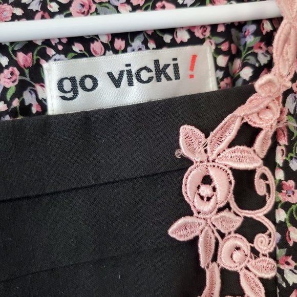 **LOWEST PRICE** Vintage 80s Go Vicki Cottagecore Floral Dress - Picture 4 of 9